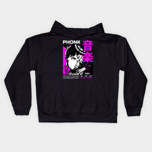 Phonk 2024 Anime Girl Aesthetic Kids Hoodie